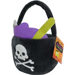 Halloween Plush Basket Cauldron each