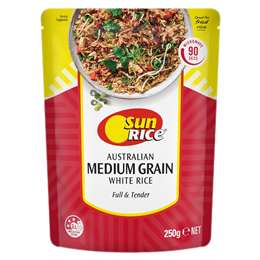 Sunrice Microwave Medium Grain Rice Pouch 250g