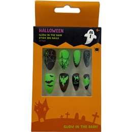 Halloween Stick On Nails Glow In The Dark 24 pack