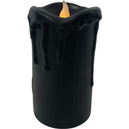 Halloween LED Pillar Candle Black each