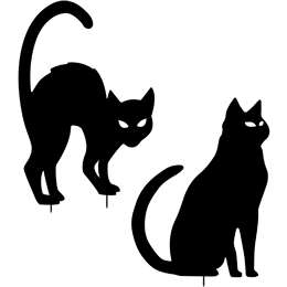 Halloween Cat Garden Stake 2 pack