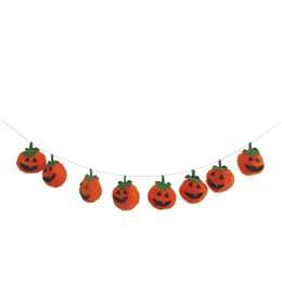 Halloween Pumpkin 3D Pom Pom Garland Decoration each