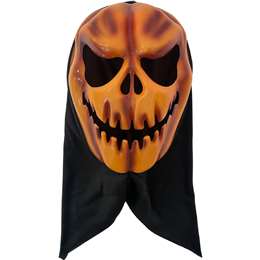 Halloween Adult Pumpkin Costume Mask With Hood each