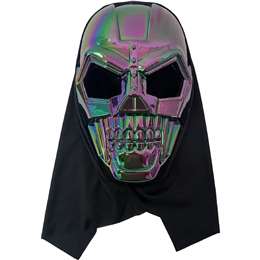 Halloween Deluxe Adult Robot Skull Costume Mask With Hood each