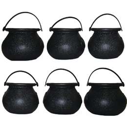 Halloween Mini Cauldron Pail Buckets 6 pack