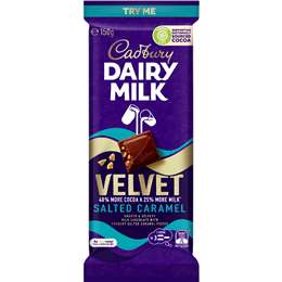 Cadbury Dairy Milk Velvet Salted Caramel Block 150g