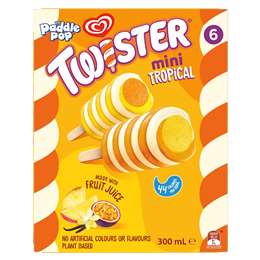 Paddle Pop Twister Mini Tropical Ice Block Sticks