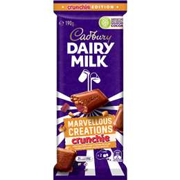 Cadbury Dairy Milk Marvellous Creations Crunchie Block 190g