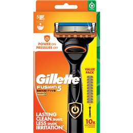 Gillette Fusion Power Razor & 10 Blade Cartridges