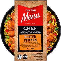 On The Menu Butter Chicken & Turmeric Rice Bowl 350g