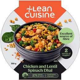 Lean Cuisine Chicken & Lentil Spinach Dhal Bowl 350g