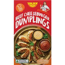 Golden Wok Diana Chan Dumplings Beef Cheeseburger 230g