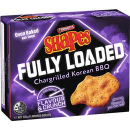 Arnott's Shapes Fully Loaded Korean BBQ 130g