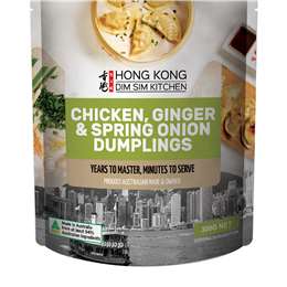 Hong Kong Dim Sim Kitchen Dumplings Chicken Ginger & Spring Onions 300g