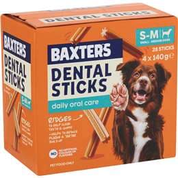 Baxter's Dental Sticks For Small To Medium Dogs 28 pack