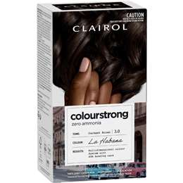 Clairol Colour Strong Hair Dye Darkest Brown 3.0 each