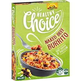 McCain Healthy Choice Naked Beef Burrito Frozen Meal 300g
