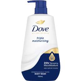 Dove Advanced Care Triple Moisturising Body Wash 700mL