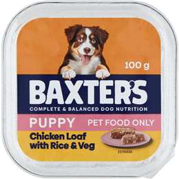 Baxters Puppy Food Chicken Loaf With Rice & Veg 100g