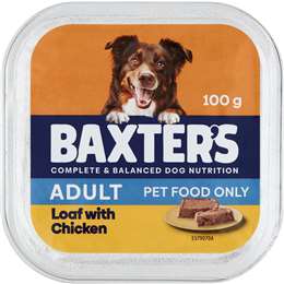 Baxter's Adult Wet Dog Food Loaf Tray Chicken
