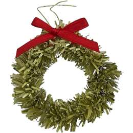Christmas Wreath Present Toppers Gold 2 pack