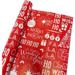 Christmas Wrapping Paper 5m Red each