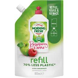 Morning Fresh Dishwashing Liquid Refill Raspberry & Crisp Apple 800mL