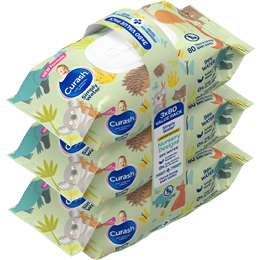 Curash Simply Water Baby Wipes Nursery Designs 3 x 80 pack