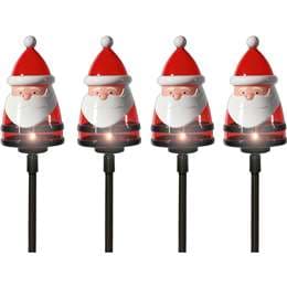 Mirabella Solar Santa Stake Lights 4 pack