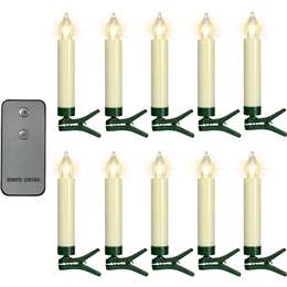 Mirabella Clip On LED Candles Warm White 10 pack