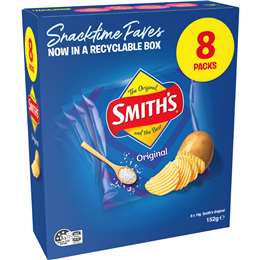 Smith's Potato Chips Lunchbox Multipack Original 8 pack