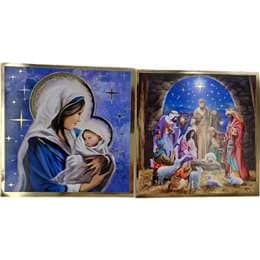 Christmas Cards Square Traditional Religious 12 pack