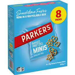 Parker's Pretzels Kids' Lunchbox Snacks Multipack Salted 8 pack