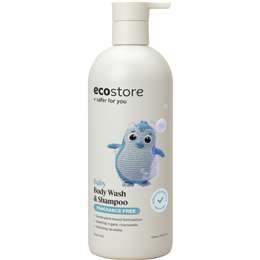 Ecostore Baby Body Wash & Shampoo Fragrance Free 535mL