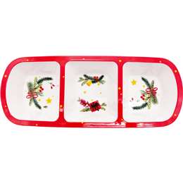 Christmas 3 Section Serving Platter each