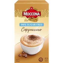 Moccona Coffee Sachets Sugar Free Cappuccino 10 pack