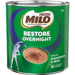 Milo Restore Overnight Chocolate Malt Powder Hot Drink 440g