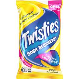 Twisties Blue Tongue Sour Blueberry Snacks 80g