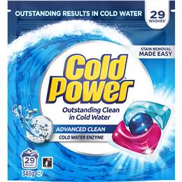 Cold Power Laundry Capsules Advanced Clean 29 pack