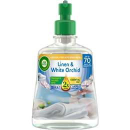 Air Wick 2x Essential Oil Air Freshener Auto refill Linen & Orchid 228mL