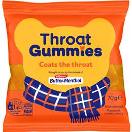 Soothers Butter Menthol Throat Gummies 70g