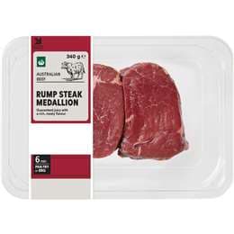 Woolworths Australian Beef Rump Steak Medallions