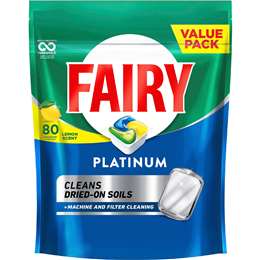 Fairy Platinum Dishwasher Tablets Lemon Scent 80 pack