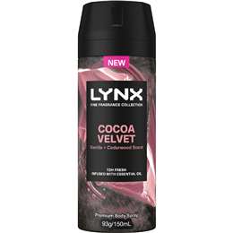 LYNX Premium Body Spray Cocoa Velvet 72h Fresh 150mL