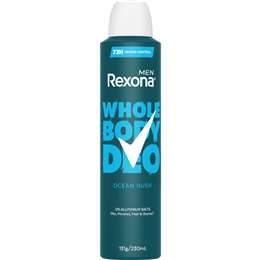Rexona Mens Whole Body Deodorant Cream Ocean Rush 230mL