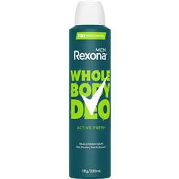 Rexona Mens Whole Body Deodorant Cream Active Fresh 230mL