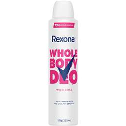 Rexona Womens Whole Body Deodorant Spray Wild Rose 230mL