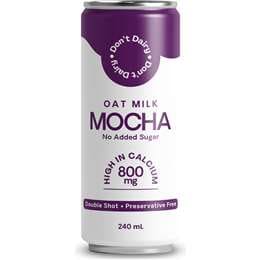 Don't Dairy Oat Milk Mocha Double Shot No Added Sugar