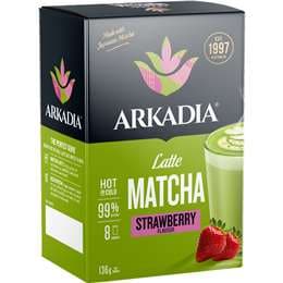 Arkadia Latte Matcha Sachets Strawberry Flavour