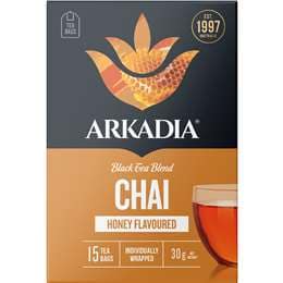 Arkadia Chai Tea Bags Honey Flavoured 15 pack